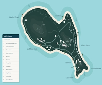 Petit St. Vincent Resort Map Layout