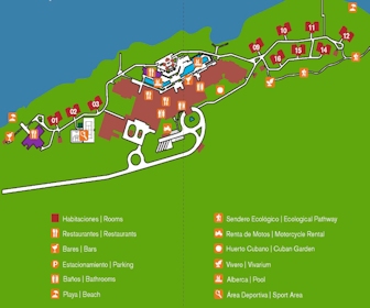 Playa Luxury Cayo Las Brujas Resort Map Layout