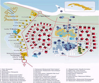 Hotel Playa Pesquero Resort Map Layout