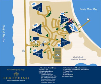 Portofino Island Resort & Spa Map Layout