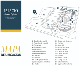 Palacio Mundo Imperial Resort Map Layout