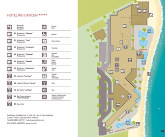 Riu Cancun Resort Map Layout