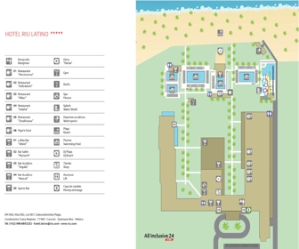 RIU Latino Resort Map Layout