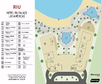 Riu Palace Las Americas Resort Map layout