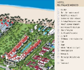 RIU Palace Mexico Resort Map Layout