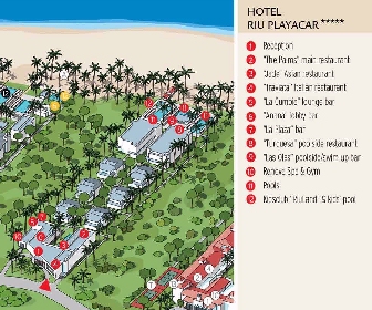 RIU Playacar Resort Map Layout