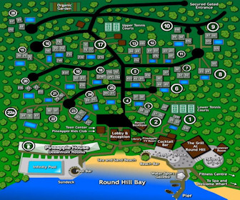 Round Hill Hotel & Villas Resort Map Layout