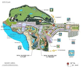 Royal Islander Club La Plage and  Royal Islander Club La Terrasse Resort Map Layout