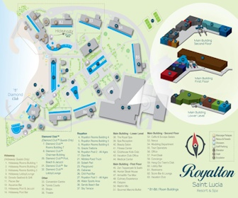 Royalton Saint Lucia Resort Map Layout