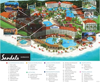 Sandals Barbados Resort Map Layout