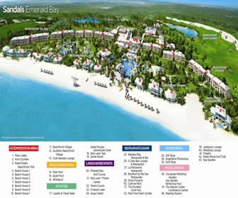 Sandals Emerald Bay Resort Map Layout
