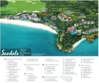 Sandals Regency La Toc Resort Map Layout