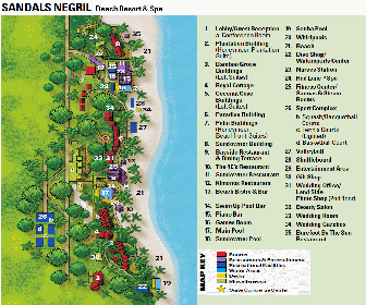 Sandals Negril Beach Resort & Spa Map Layout