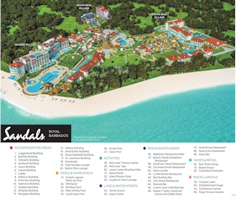 Sandals Royal Barbados Resort Map Layout