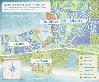 Sandestin Golf and Beach Resort Map Layout
