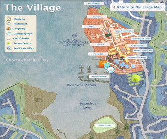 Sandestin The Village Map Layout