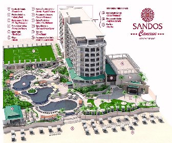 Sandos Cancun Resort Map Layout