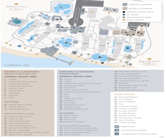 Secrets La Romana Resort & Spa Map Layout