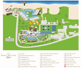 Secrets Aura Cozumel Resort Map Layout