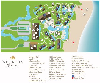 Secrets Cap Cana Resort and Spa Map Layout