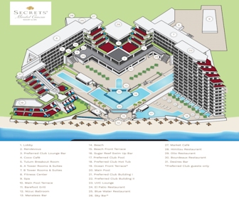 Secrets Mirabel Cancún Resort & Spa Map Layout
