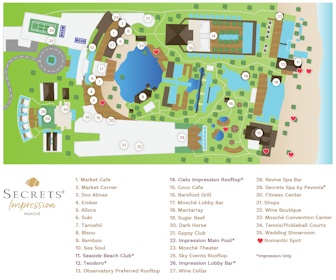 Secrets Impression Moxché Resort Map Layout