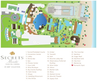 Secrets Impression Moxché Resort Map Layout