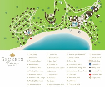 Secrets Papagayo Resort Map Layout