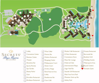 Secrets Playa Mujeres Resort Map Layout