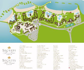 Secrets St. James and Secrets Wild Orchid Resort Map layout