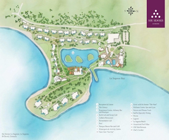 Six Senses La Sagesse Resort Map Layout