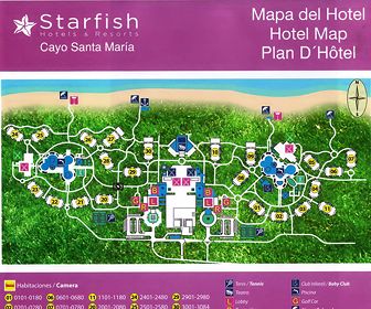 Starfish Cayo Santa Maria Resort Map Layout