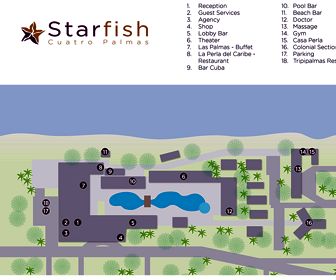 Starfish Cuatro Palmas - Las Palmas Resort Map Layout