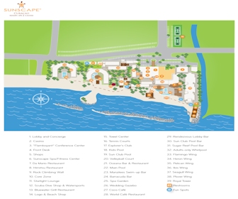 Sunscape Curacao Resort, Spa & Casino Map Layout