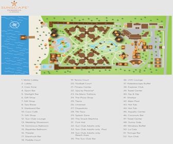 Sunscape Dominicus La Romana Resort Map layout