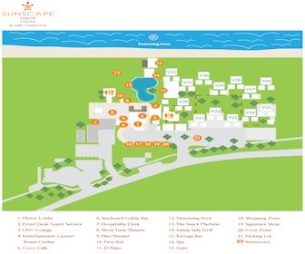 Sunscape Sabor Cozumel Resort Map layout