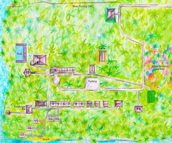 Sweet Songs Jungle Lodge, a Muy'Ono Resort Map Layout