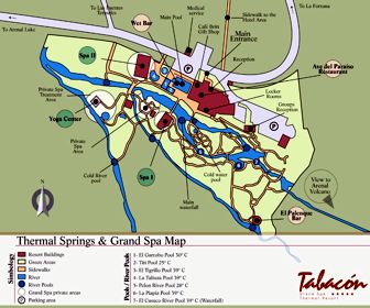 Tabacon Thermal Resort & Spa Map Layout