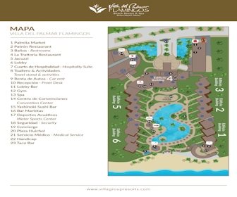 Villa del Palmar Flamingos Beach Resort & Spa Map Layout