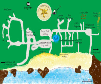 Ylang Ylang Beach Resort Montezuma Map Layout