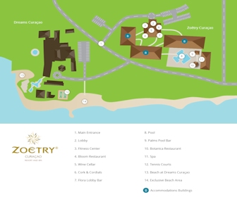 Zoetry Curacao Resort & Spa Map Layout